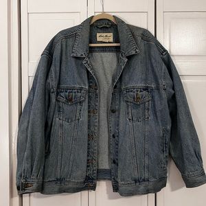 Vintage Eddie Bauer oversized womens denim jean jacket